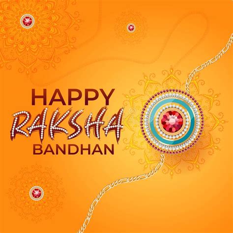 Decorated Rakhi For Indian Festival Raksha Bandhan Stock Vector