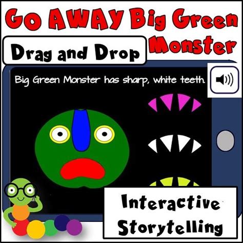 Go Away Big Green Monster Drag And Drop Digital Task Cards Big