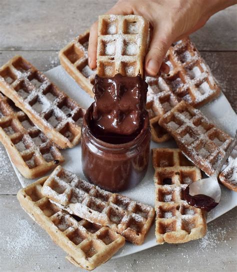Waffles With Chocolate Sauce Recipe The Feedfeed