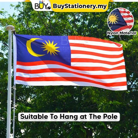 Bendera Malaysia Flag 2x4 3x6 Nylon Polyester Jalur Gemilang Merdeka