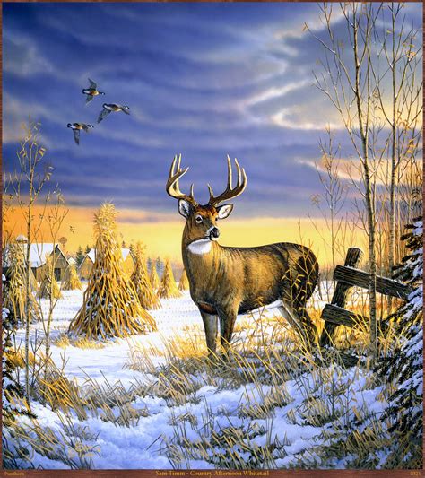 Winter Painting Winter Art Wildlife Paintings Wildlife Art Deer