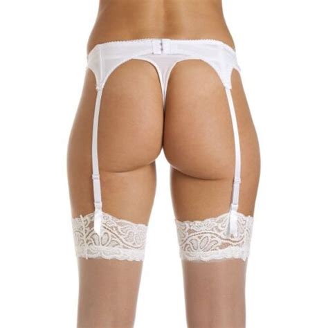 Silky White Lace Garter Belt For Women Online India Snazzyway