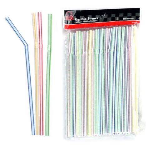 150 Pc Long Flexible Drinking Straws Party Bar Drinking Supplies