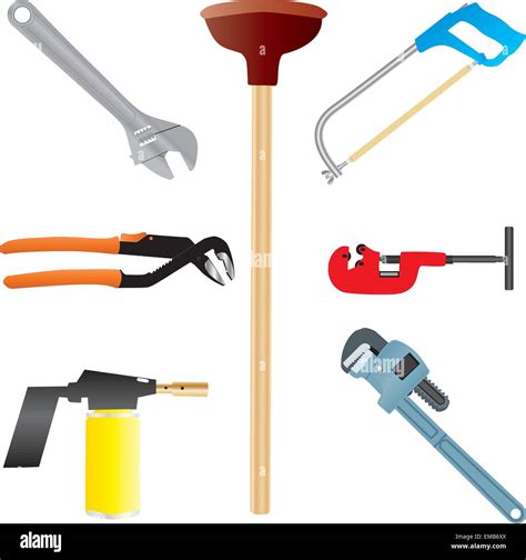 Plumbers Tools Stock Vector Images Alamy