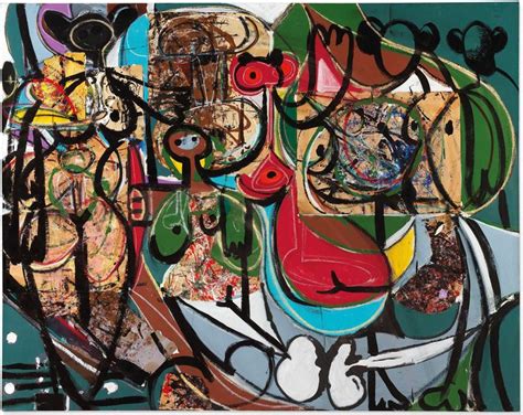 George Condo Usa B 1957 Abstract Figure Composition 1990s
