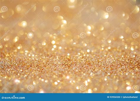 Gold Light Bokeh Texture Or Glitter Lights Festive Gold Background