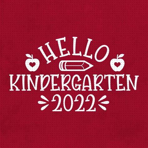 Hello Kindergarten Svg Png Eps Pdf Files First Day Of School Etsy