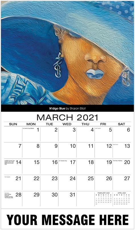 Black Art 2021 Promotional Calendar African American Art Advertising