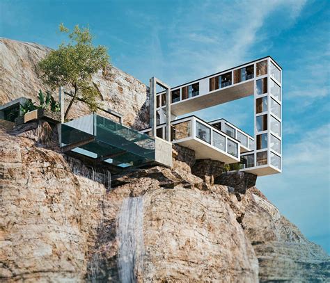 Stunning Mountain House By Milad Eshtiyaghi Hangs Off A Cliff The