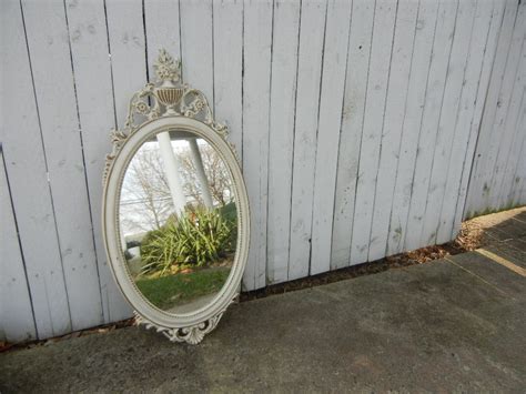Vintage Cream And Gold Detailed Shabby Chic Wall Mirror
