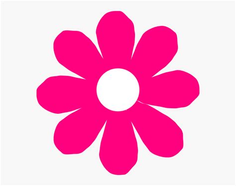 Bright Pink Flower Clip Art A Pink Clipart Flower Hd Png Download