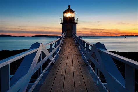 Sunset At Marshall Point Lighthouse By Danita Delimont