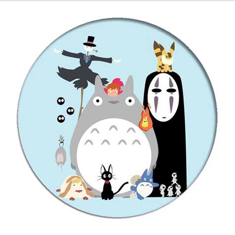 1pcs Miyazaki Hayao Manga Totoro Spirited Away Cosplay Badges Naruto