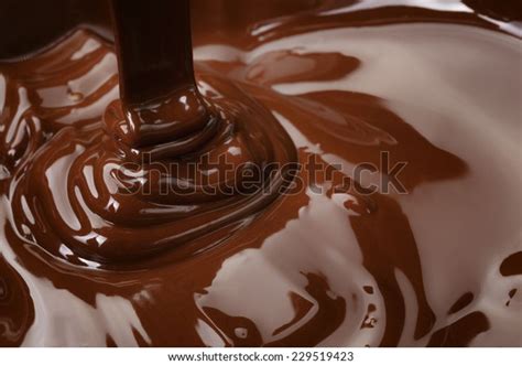 Melted Dark Chocolate Flow Candy Chocolate Stock Photo Edit Now 229519423