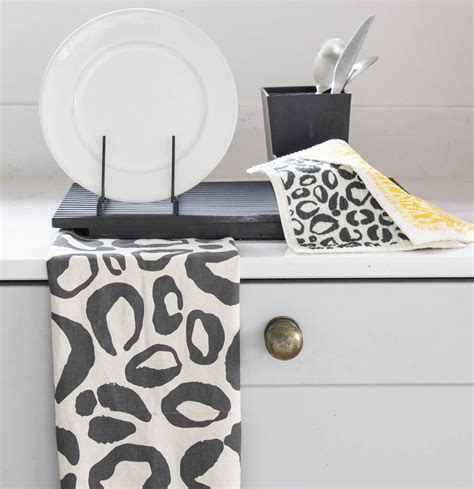 Organic Leopard Print Tea Towel By Liga