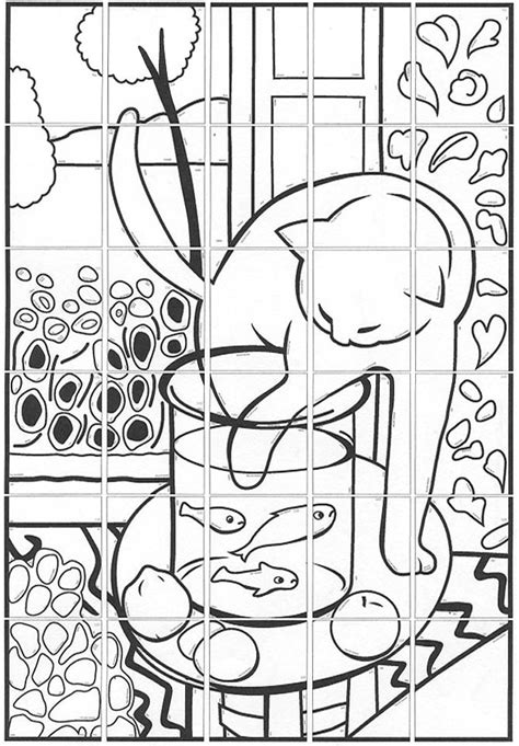 Make them happy with these printable coloring pages and let them show how artful and creative they. Matisse Cat Mural - Art Projects for Kids