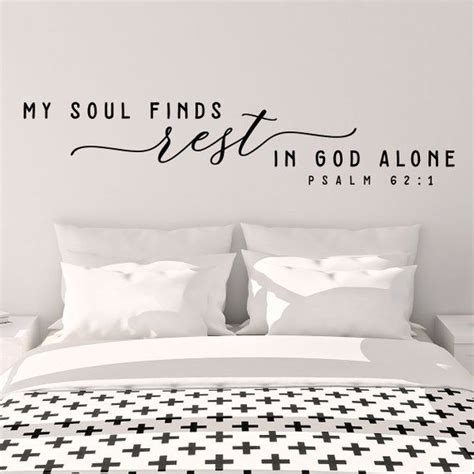 My Soul Finds Rest In God Alone Bedroom Wall Decor Bible Etsy