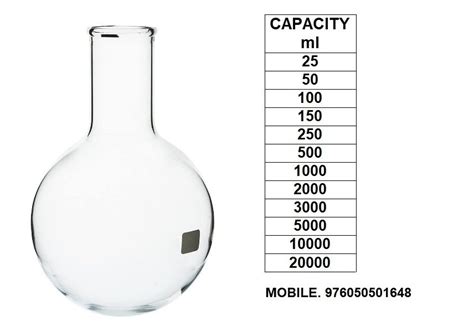 Abgil Borosilicate Glass Round Bottom Boiling Flask With Rim For Laboratory Glassware Size