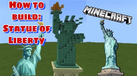 How To Build Statue Of Liberty In Minecraft Youtube