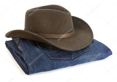 Cowboy Hat And Blue Jeans — Stock Photo © Pixelsaway 2061856