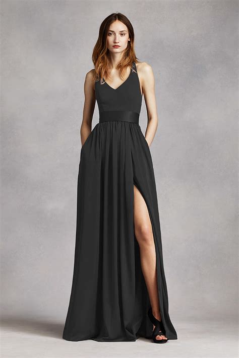 Black Bridesmaid Gown With Sleeves Dacc