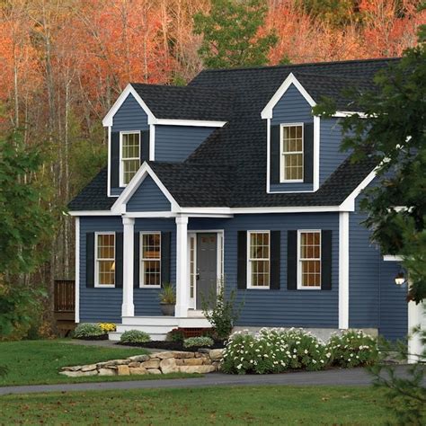 Georgia Pacific Compass Traditional Vinyl Siding Panel Bayou Blue 8 In