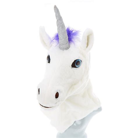 Unicorn Head Mask White Claires Us