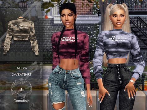 The Sims Resource Camuflaje Alexa Sweatshirt