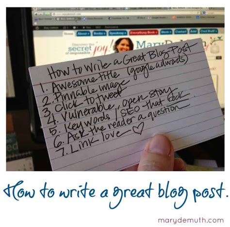 How to Write a Great Blog Post | Mary DeMuth
