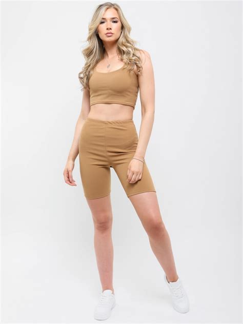 Wholesale Crop Top And Cycling Shorts Co Ord Stylewise Direct