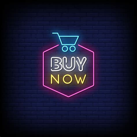 Buy Now Neon Signs Style Text Vector 2187502 Vector Art At Vecteezy