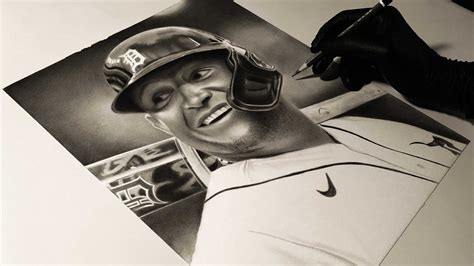 Dibujando A Miguel Cabrera Con Lápices De Grafito Speed Drawing By