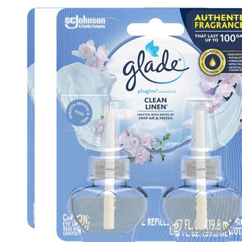 Glade 2 Pack Clean Linen Plug In Air Freshener In The Air Fresheners