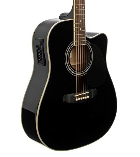 Denver Acousticelectric Steel String Guitar Black