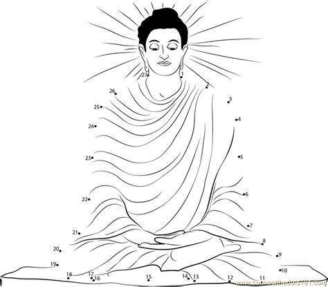 Lord Buddha Puja Dot To Dot Printable Worksheet Connect The Dots