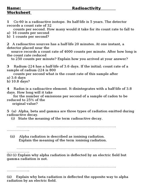Federal government icivics icivics congress answer keycongress in a flash answer keyicivics worksheet answer. Radioactivity Worksheet | Free Printables Worksheet