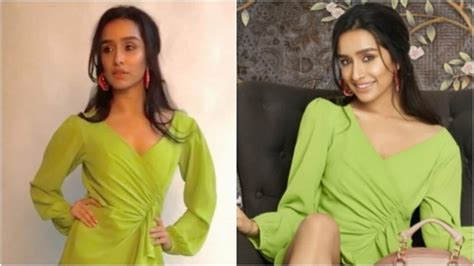 shraddha kapoor adds a chic touch to mini wrap dress with ₹55k pumps for shoot fashion trends