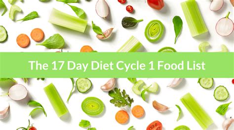 17 Day Diet Cycle 1 Food List Cohaitungchi Tech