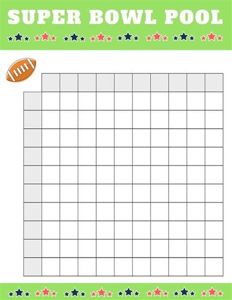 free printable 100 square football pool printable form templates and letter