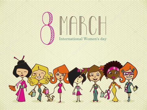 Diversity 8 March Women Day — Stock Vector © Cienpies 21465941
