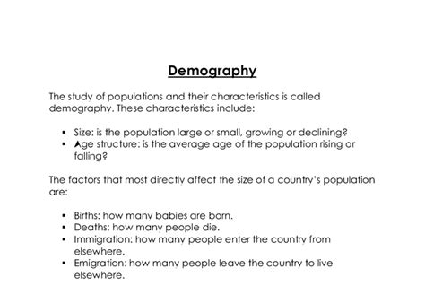 The Relationship Between Demography And Sociology