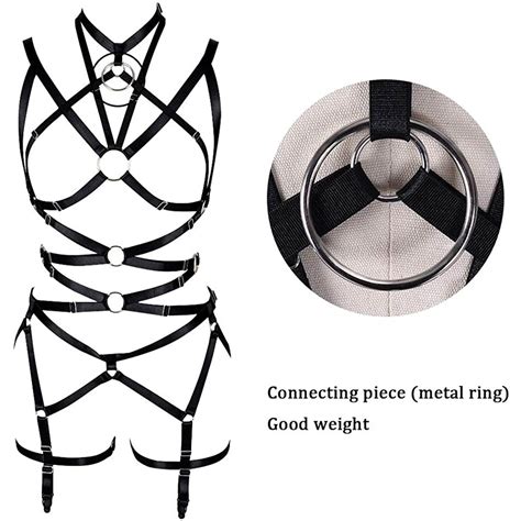 Adult Sexy Black Bandage Erotic Lingerie Alluring Women Cage Bra Strappy Hollow Out Underwear