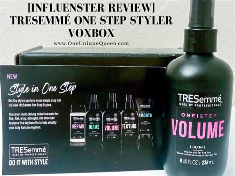 Influenster Review Tresemmé One Step Styler Voxbox Oneuniquequeen