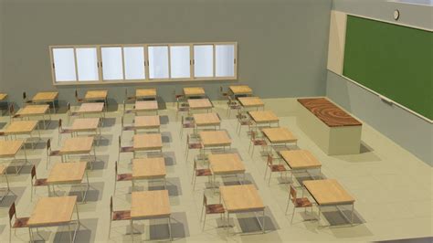 3d Art In Blender Japanese Classroom Youtube