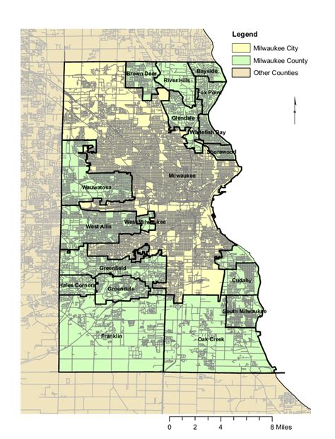 Milwaukee County With Geographic Discontinuity Based On Milwaukee City