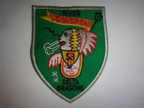Vietnam War Us Navy Pbr River Squadron 53 Delta Dragons Patch 1044
