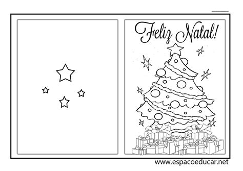 Cartoes De Natal Para Imprimir E Colorir