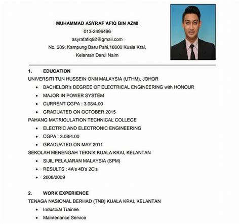 contoh resume malaysia  combination format resume ni lebih sesuai