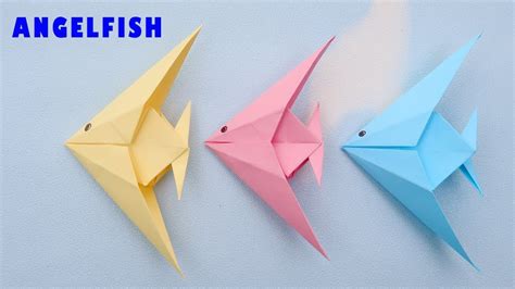 How To Make Origami Fish Origami Angel Fish Paper Fish Craft Ideas