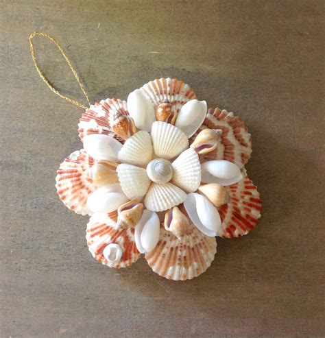 Shell Mirror Ornament Shell Crafts Seashell Christmas Ornaments
